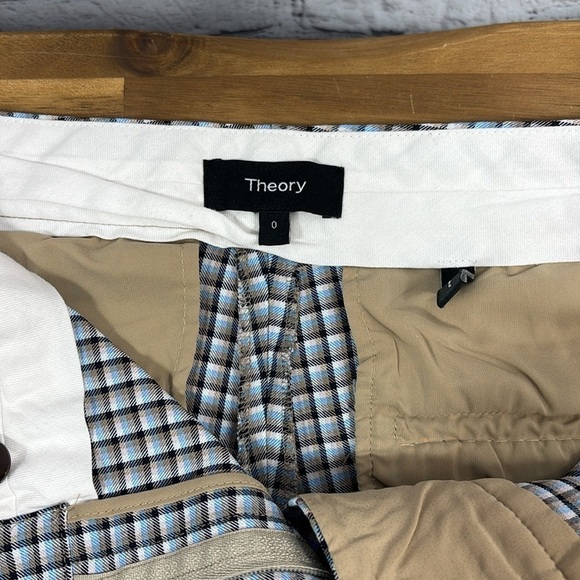 Theory Woman’s Plaid Trousers Size 0 - Picture 3 of 8
